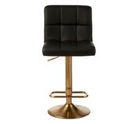 Premier Housewares Interiors By Premier Elegant Design Quilted Bar Stool, Comfort And Stable Counter Stool, Height Adjustable Contemporary Bar Stool