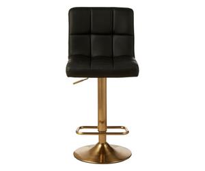 Premier Housewares Interiors By Premier Elegant Design Quilted Bar Stool, Comfort And Stable Counter Stool, Height Adjustable Contemporary Bar Stool