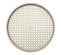 Premier Housewares Interiors By Premier Functional Design Round Pizza Crisper, Non-Stick Carbon Steel Tray With Air Vents For Crispy Crust, Durable