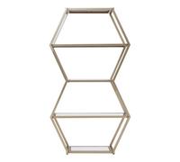 Premier Housewares Interiors By Premier Geometric Design Hexa Shelf Unit, Elegant Finish Shelf Unit, Durable Wall Shelving Unit For Bedroom