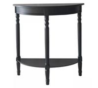 Premier Housewares Interiors By Premier Heritage Half Moon Black Console Table