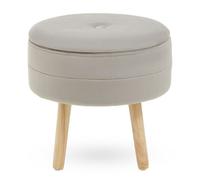 Premier Housewares Interiors By Premier Ivy Mink Velvet Stool