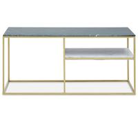 Premier Housewares Interiors By Premier Marble And Gold Frame Console Table, Assorted Marble Top With Geometric Gold Frame, Console Table