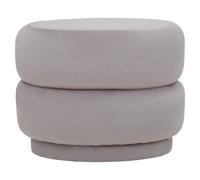 Premier Housewares Interiors By Premier Mink Velvet Round Footstool, Round Stool With Tufted Details, Pouffee With Decorative Round Design