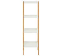 Premier Housewares Interiors By Premier Nostra Four Tiered White And Natural Shelf Unit