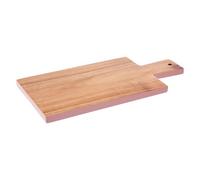 Premier Housewares Interiors By Premier Pink Edge Rectangular Chopping Board, Natural Wood Chopping Board With Tapered Handle, Wood Chop Board