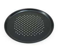 Premier Housewares Interiors By Premier Pizza Crisper Tray, Non-Stick Carbon Steel Pizza Pan With Air Vents For Crispy Bases, Durable Oven Safe