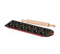Premier Housewares Interiors By Premier Premium Ravioli Tray With Rolling Pin, Non Stick Coated Tray Baking Rolling Pin, Multipurpose Ravioli Tray