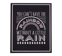 Premier Housewares Interiors By Premier Rainbow Wall Plaque, Colourful Wooden Sign With Uplifting Rainbow Design, Rustic Finish