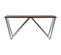 Premier Housewares Interiors By Premier Rectangular Console Table, Metal And Wood Console Table, Industrial Console Table, Wood Top Console Table