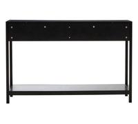 Premier Housewares Interiors By Premier Rustic Black Wood Console Table, Ample Space Hallway Table, Eaisly Maintained Console Table With Drawers