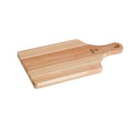 Premier Housewares Interiors By Premier Small Rubberwood Paddle Chopping Board, Cutting Board For Kitchen, Stylish Natural Wood Chopping Board