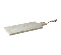Premier Housewares Interiors By Premier Small White Marble Chopping And Serving Board, Durable Natural Stone Board For Kitchen Use