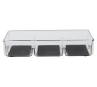 Premier Housewares Interiors By Premier Sturdy Grey Multifunctional Kitchen Organiser With Dividers, Integrated Handle Storage Boxes For Fridge