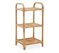 Sturdy Natural Rattan Shelf Unit, Durable Shelving Unit, Versatile Industrial Unit, Strong Kitchen Rack
