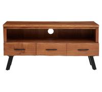 Premier Housewares Interiors By Premier Three Drawer Acacia Media Unit
