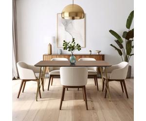 Premier Housewares Interiors By Premier Veneto Dining Table With Natural Wood Effect