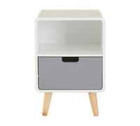 Premier Housewares Cabinet, White/Grey, 58 x 38 x 40 cm