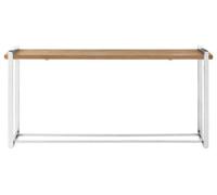 Premier Housewares Interiors By Premier Wooden Surface Console Table, Hallway Table, Stainless Steel Modern Console Table For Bedroom