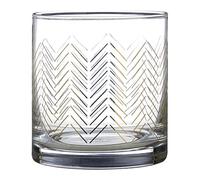Premier Housewares Jazz Tumbler Glasses, Gold, 9 x 9 x 9 cm, Set of 4