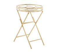 Premier Housewares Jolie Round Gold Tray Table