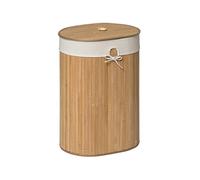 Premier Housewares Kankyo Bamboo Oval Laundry Hamper, Natural, 30 x 40 x 57 cm