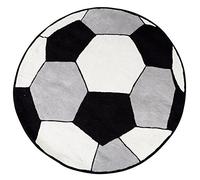 Kids Football Rug Premier Housewares Black 100cm diameter