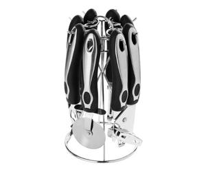 Premier Housewares Kitchen Gadget Set Kitchen Utensil Set Chrome Finish Kitchen Utensils Kitchen Tools Pizza Steel Pizza Knife Six Pieces 24 x 12 x 12