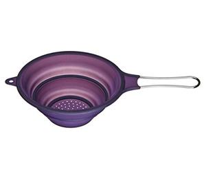 Premier Housewares Kitchen Sink Strainer Purple Over Sink Drainer Collapsible Sink Strainer Basket Rice Strainer Silicone Large Sieve Sink 26x5x11cm