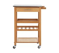 Premier Housewares Kitchen Trolley, Wood, Natural, 41 x 58 x 87 cm