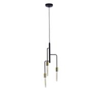 Premier Housewares Lagona 3 Bulb Gold and Black Pendant Light