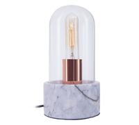 Premier Housewares Lamonte Grey Marble Base/EU Plug Bell Lamp