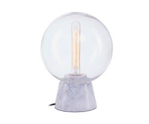 Premier Housewares Lamonte Grey Marble Base/EU Plug Globe Lamp