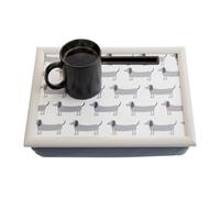 Premier Housewares Lap Tray with Ipad Holder | Cushioned Base, Art Design