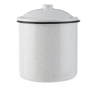 Premier Housewares Large Canister Tea Coffee And Sugar Jar Basic White Kitchen Storage Jars Perfect For Storing Spices Biscuits Ground Coffee 13 x 14 x 13