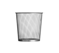 Premier Housewares Large Mesh Waste Bin - Matt Silver Bedroom Bin for Recycling & Rubbish - 28 x 27 x 27 cm