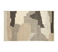 Premier Housewares Large Patchwork Rug, Cotton, Wool Bedroom Rug, Handcrafted, Aesthetic Finish, Childrens Rug, Muted Color Palette, Patchwork Design, W240 x D150 x H1cm, Weight 10.08.