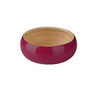 Premier Housewares Large Pink Bowl Bamboo Serving Bowls/Salad Bowl Ideal For Fruit Cereal Pasta Bowl Rectangular Shape Decorative Bowl 15 x 3 x 15