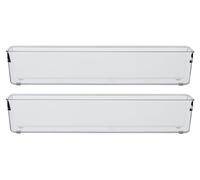 Interiors by PH Large Set Of Two Slim Kitchen Organisers, Clear