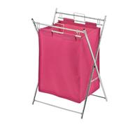 Premier Housewares Laundry Bag with Chrome Frame - Pink