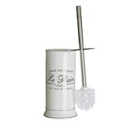 Premier Housewares Le Bain Toilet Brush and Holder, Stoneware, White, 12 x 12 x 36 cm