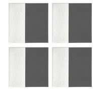 Premier Housewares Leather Effect Coasters, Grey
