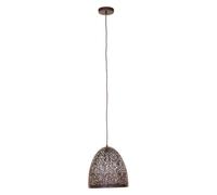 Orsina Small Black Pendant Light With Iron Frame, Perforated Shade Hanging Fixture, Artistic Black Pendant Lamp