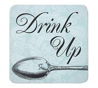Premier Housewares Let's Eat Coasters, Green, Set of 4