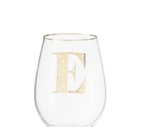 Premier Housewares Letter E Stemless Wine Glass