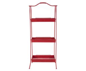 Premier Housewares Lexa Red Metal Storage Rack