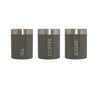 Premier Housewares Liberty Tea, Coffee & Sugar Canisters, Grey