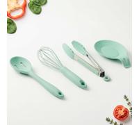 Premier Housewares Light Green Silicone 4pc Kitchen Utensil Set