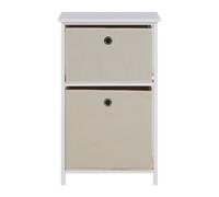 Premier Housewares Lindo 2 Natural Fabric Drawers Cabinet