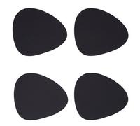 Premier Housewares Maison By Premier Catlins 4Pc Pebble Black Leather Coasters